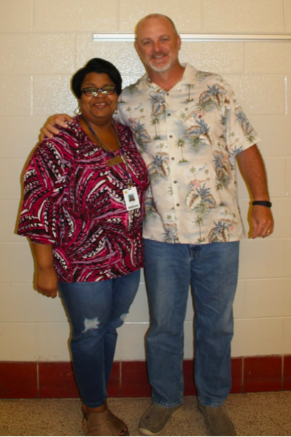 Ms. Tracie Brown and Coach Bryan Hunter